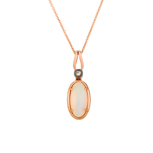 Le Vian Women's 1.2 ct. Neopolitan Opal and Nude Diamond Pendant Necklace in 14K Strawberry Gold