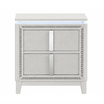 Glam Seoul 28" Nightstand with 2 Drawer by Lifestyle - White