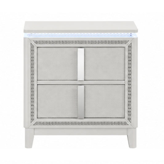 Glam Seoul 28" Nightstand with 2 Drawer by Lifestyle - White