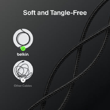 Belkin BoostCharge Pro 15W USB-A to USB-C Braided Cable - Black