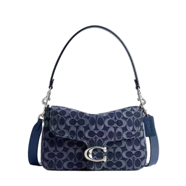レディース Coach Signature Soft Clip Hobo Bag Blue