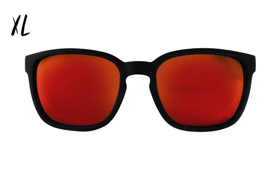 Cabana XL - Matte Black - Red Sunset Polarized
