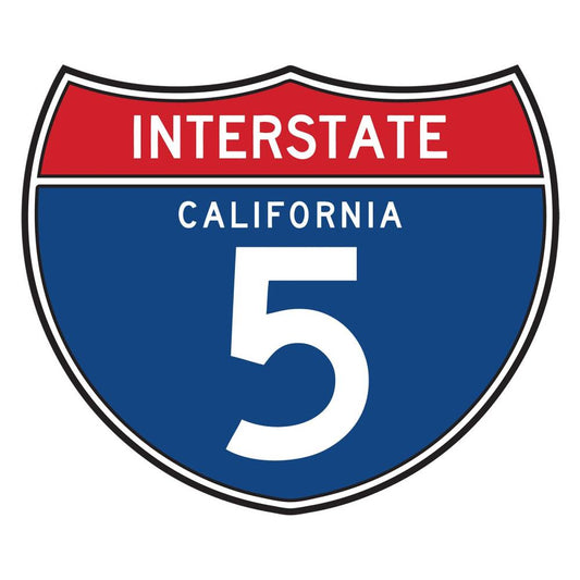 L.A Rugs 2'9" x 3'3" Fun Time Freeway 5 Sign Area Rug - Blue