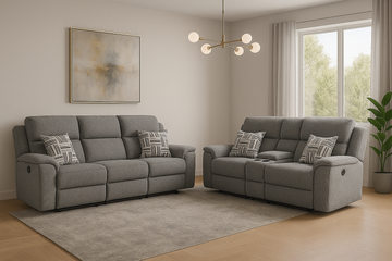 Sofá y loveseat de Best Home, color gris