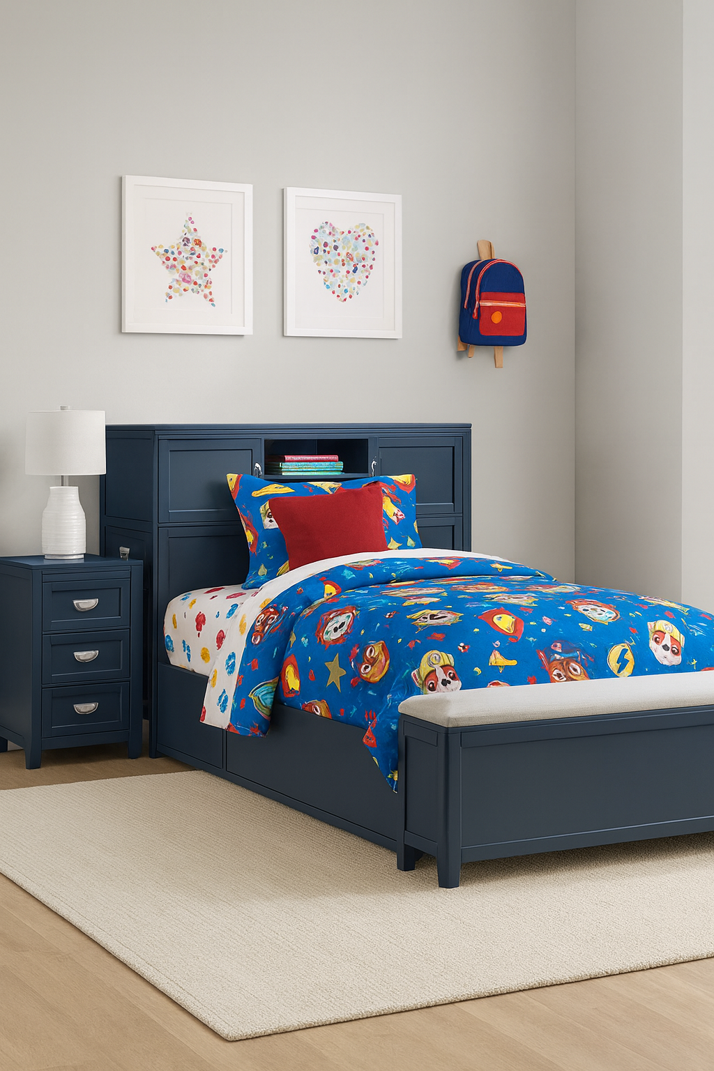 Youth Explorer Full Bookcase Platform Bed with Hidden Desk by Homelegance