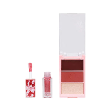 Beauty Creations Cherry Xmas Dashin' Darling Blush and Highlight Trio with Tinted Luxe Lip Oil Set (2-Piece)
