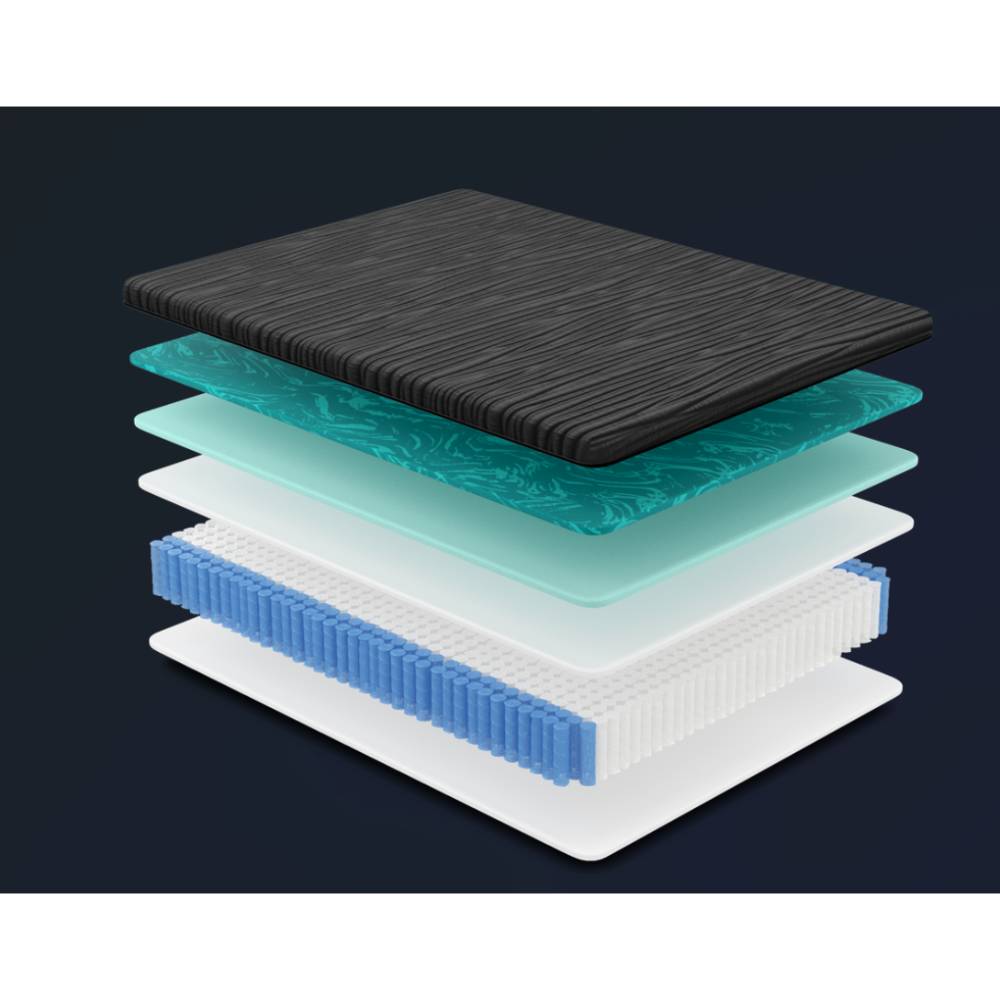 Diamond Mattress Shadow 12" Hybrid Cooling Firm Mattress - Gray/Black