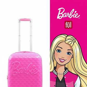 Ful Matel Barbie 22.5" 3D Quilted Carry-On Luggage - Pink