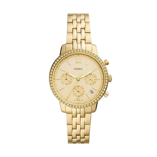 Fossil Neutra Women's 36mm Chronograph Bracelet Watch - Gold