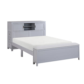 Youth Explorer Full Bookcase Platform Bed with Hidden Desk by Homelegance