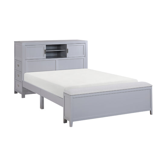 Youth Explorer Full Bookcase Platform Bed with Hidden Desk by Homelegance