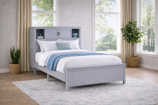 Youth Explorer Full Bookcase Platform Bed with Hidden Desk by Homelegance