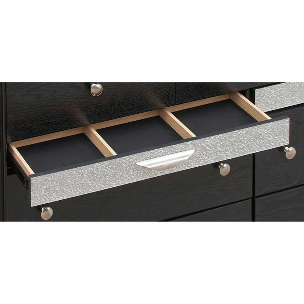 Oscar 38.8" Dresser with 9 Drawers by Best Home - Black