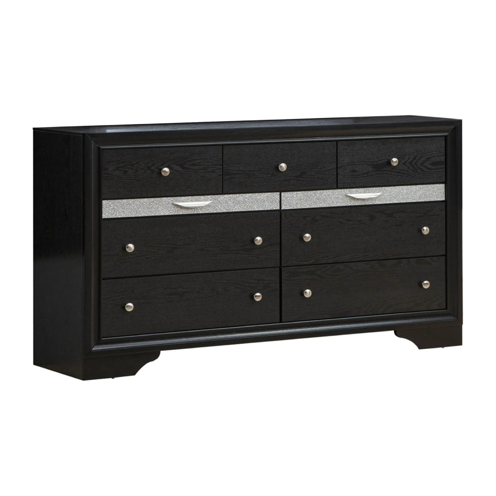 Oscar Queen Bedroom Set (4-Piece) by Best Home - Black