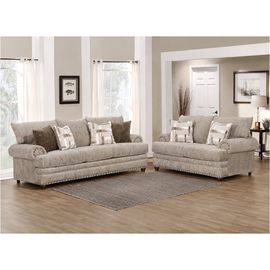 Florence 40" Sofa and Loveseat by Arely Furniture - Brown