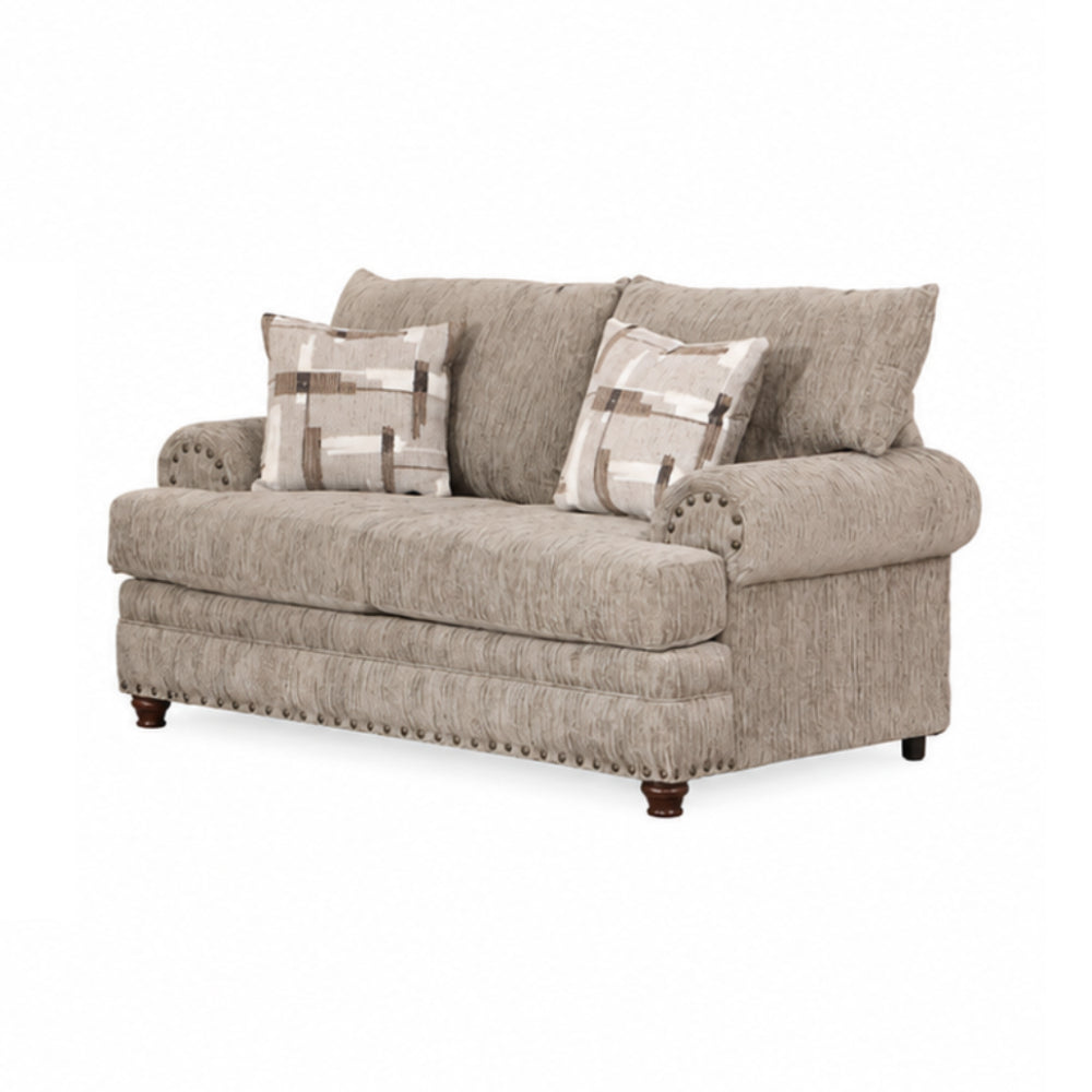 Florence 40" Sofa and Loveseat by Arely Furniture - Brown