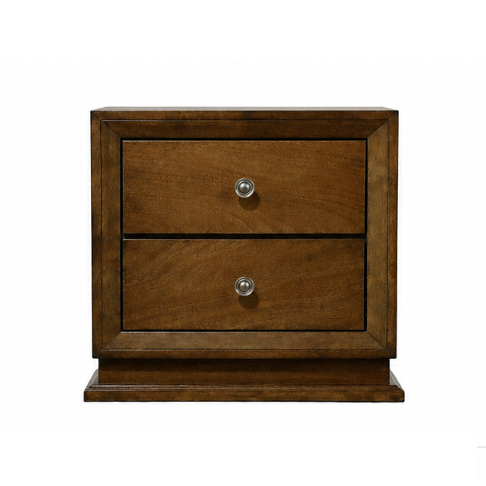Kirkham Nightstand with 2 Drawers by Furniture of America - Brown