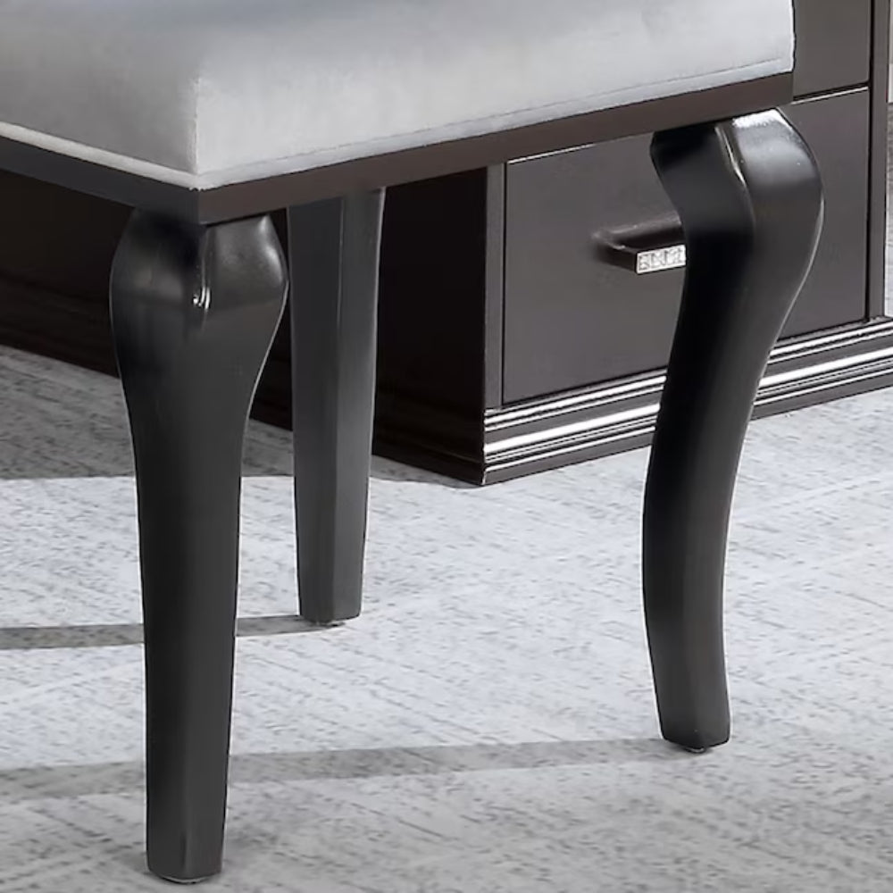 Tocador Valentina de Furniture of America, gris oscuro