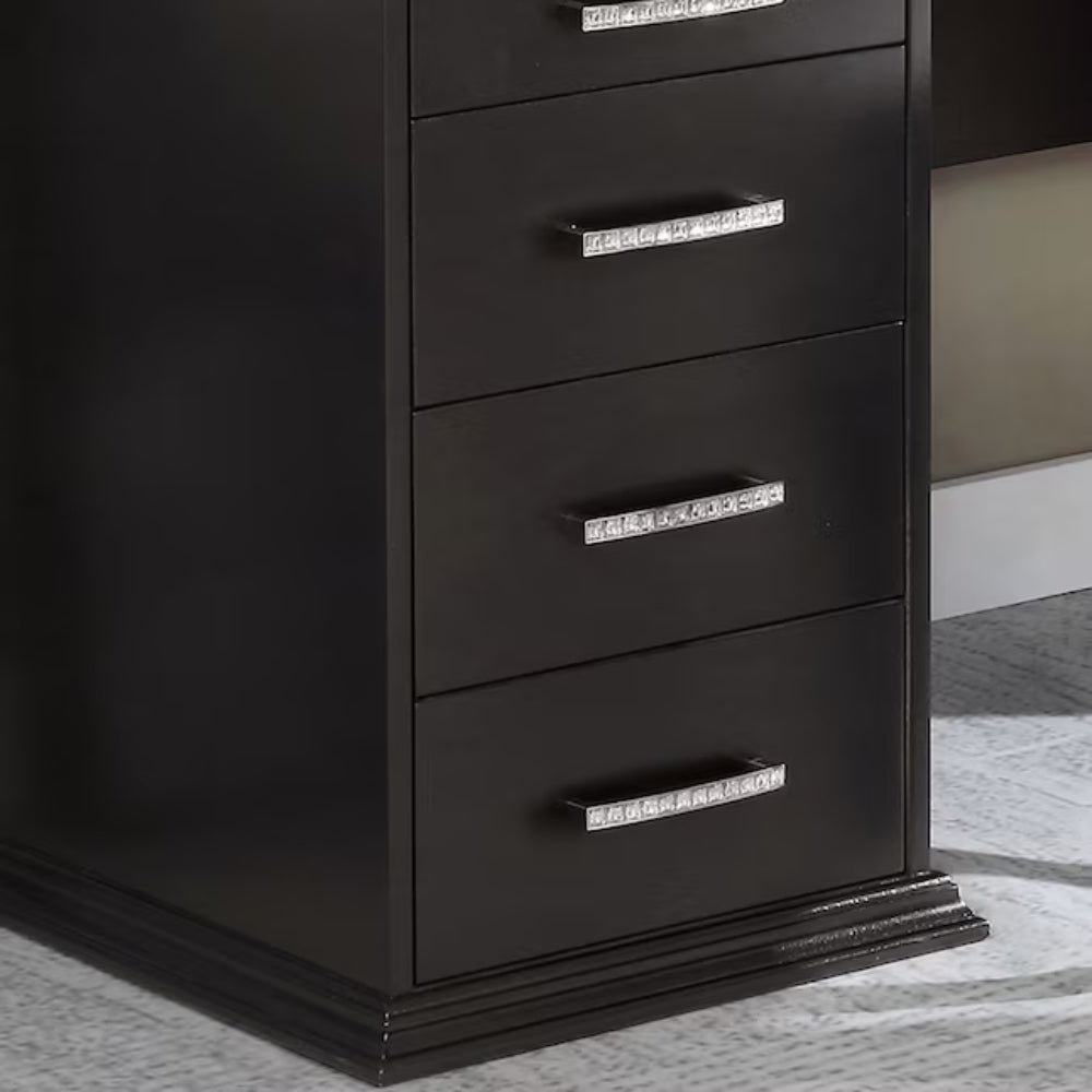 Tocador Valentina de Furniture of America, gris oscuro