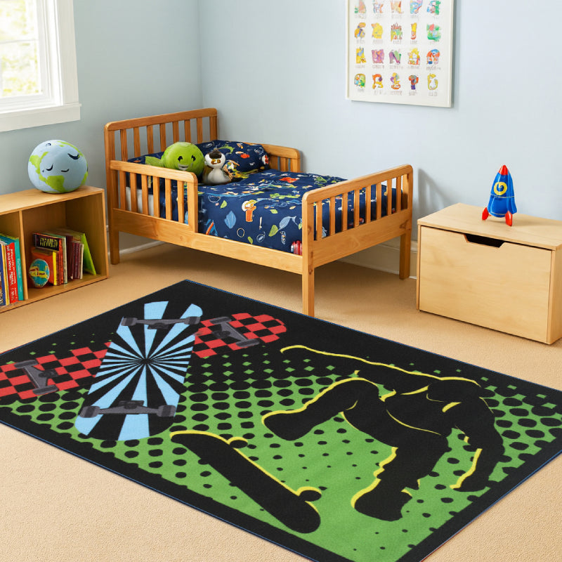 L.A Rugs Fun Time Board Flip Rectangular Area Rug