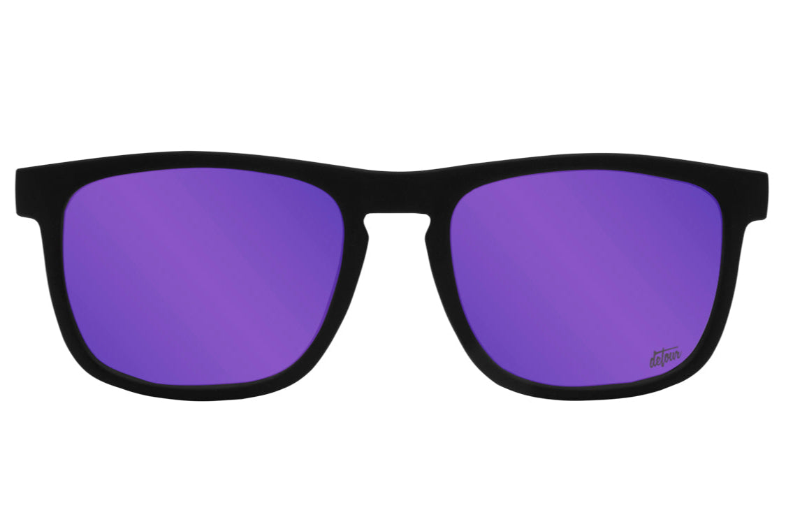 Floaties XL - Matte Black - Purple Lens Polarized