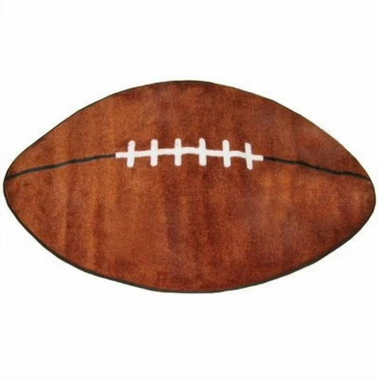 L.A Rugs 2'4" x 3'9" Fun Time Sports Football Oval Area Rug - Brown