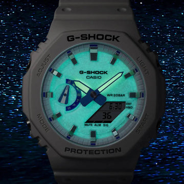 Casio G-Shock 2100 Series Men's 45.4mm Ana Digi Strap Watch - White