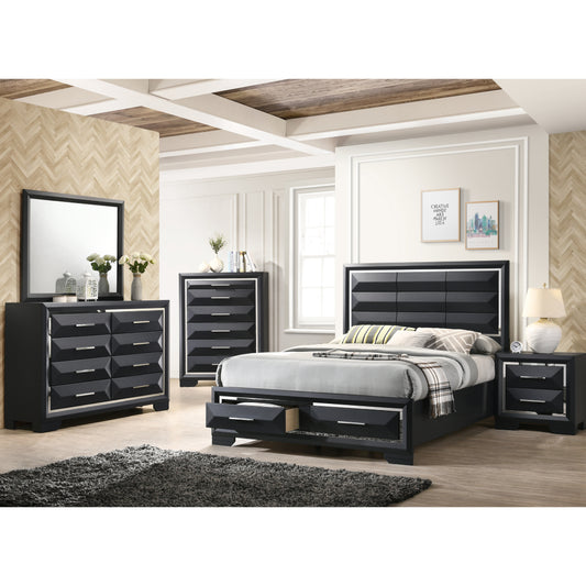 Genoa Queen Bed by Best Home - Black