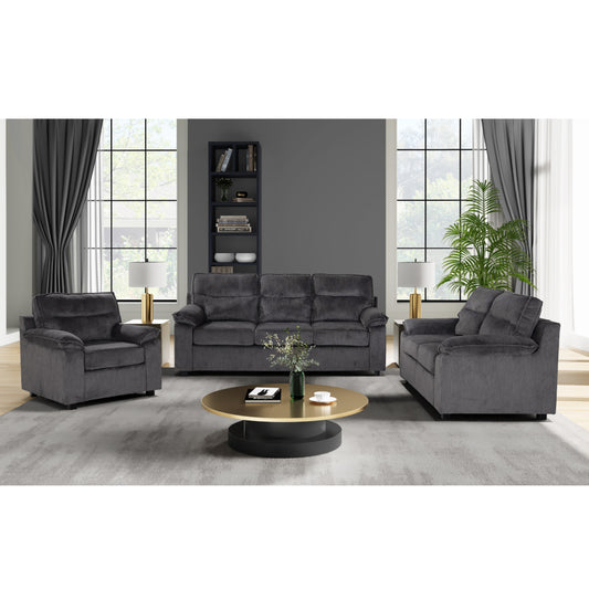 Glendale Sofa and Loveseat with Chair by Best Home - Gray