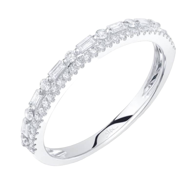 Shy Creation Kate 0.30 ct. Diamond Baguette Band in 14K White Gold