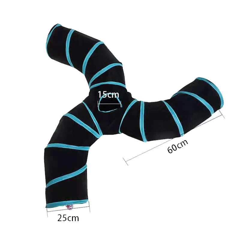 S Shape Pet Cat Tunnel Tube Funny Toys for cats Foldable Cat Toys Interactive Rabbit Play Games Kitty Tunnel Chat Pet Product