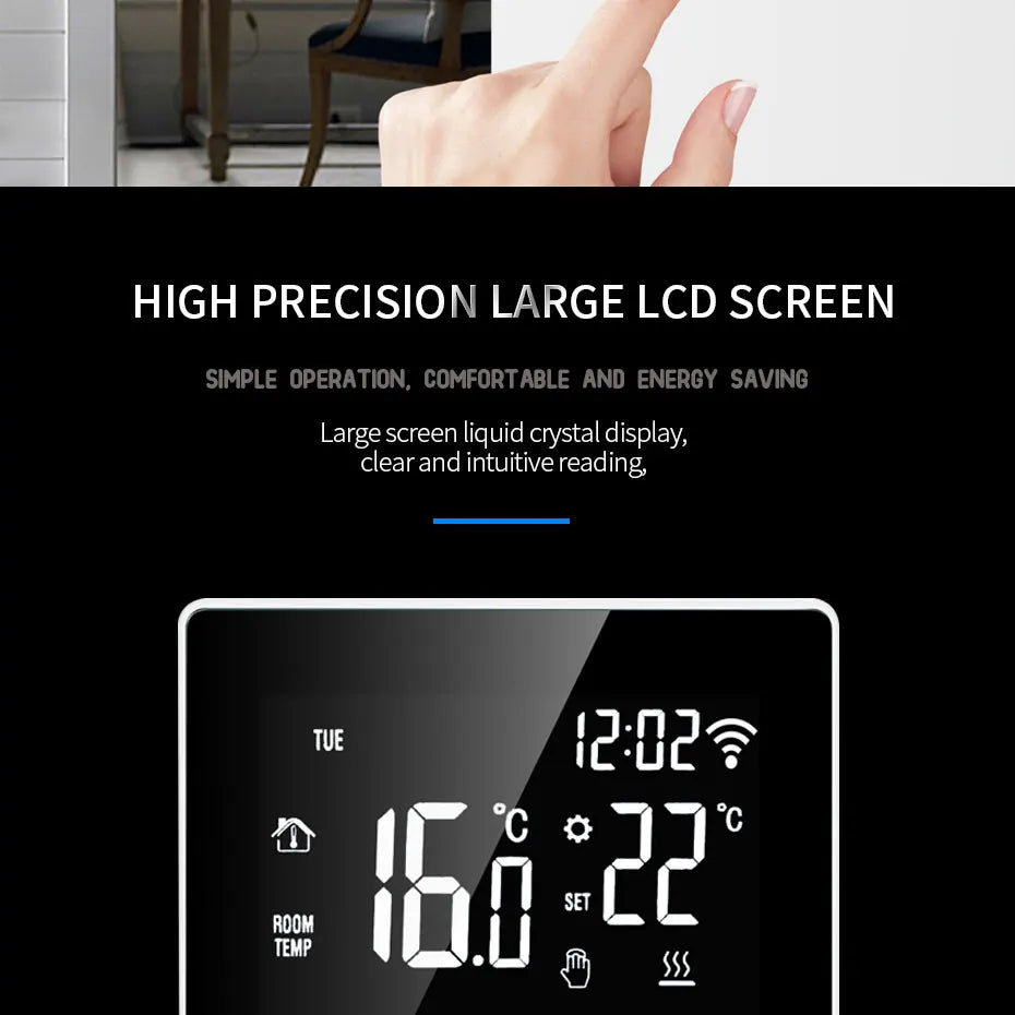 Smart WiFi Thermostat for Electric Heating and Gas Boiler with Alexa and Google Home Integration