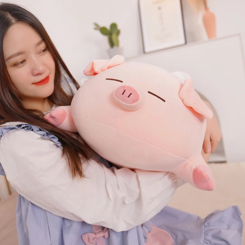 Squish Pig Stuffed Doll Plush Piggy Toy Soft Pillow Cushion for Kids and Babies Available in 40cm 50cm 60cm 80cm