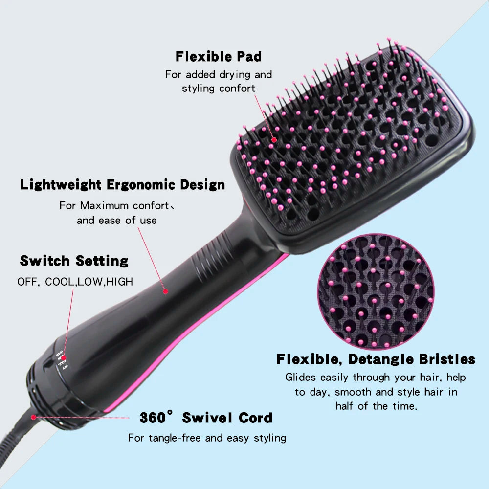 Hot Sale One Step Hair Comb Negative Ion Dryer Brush Curler