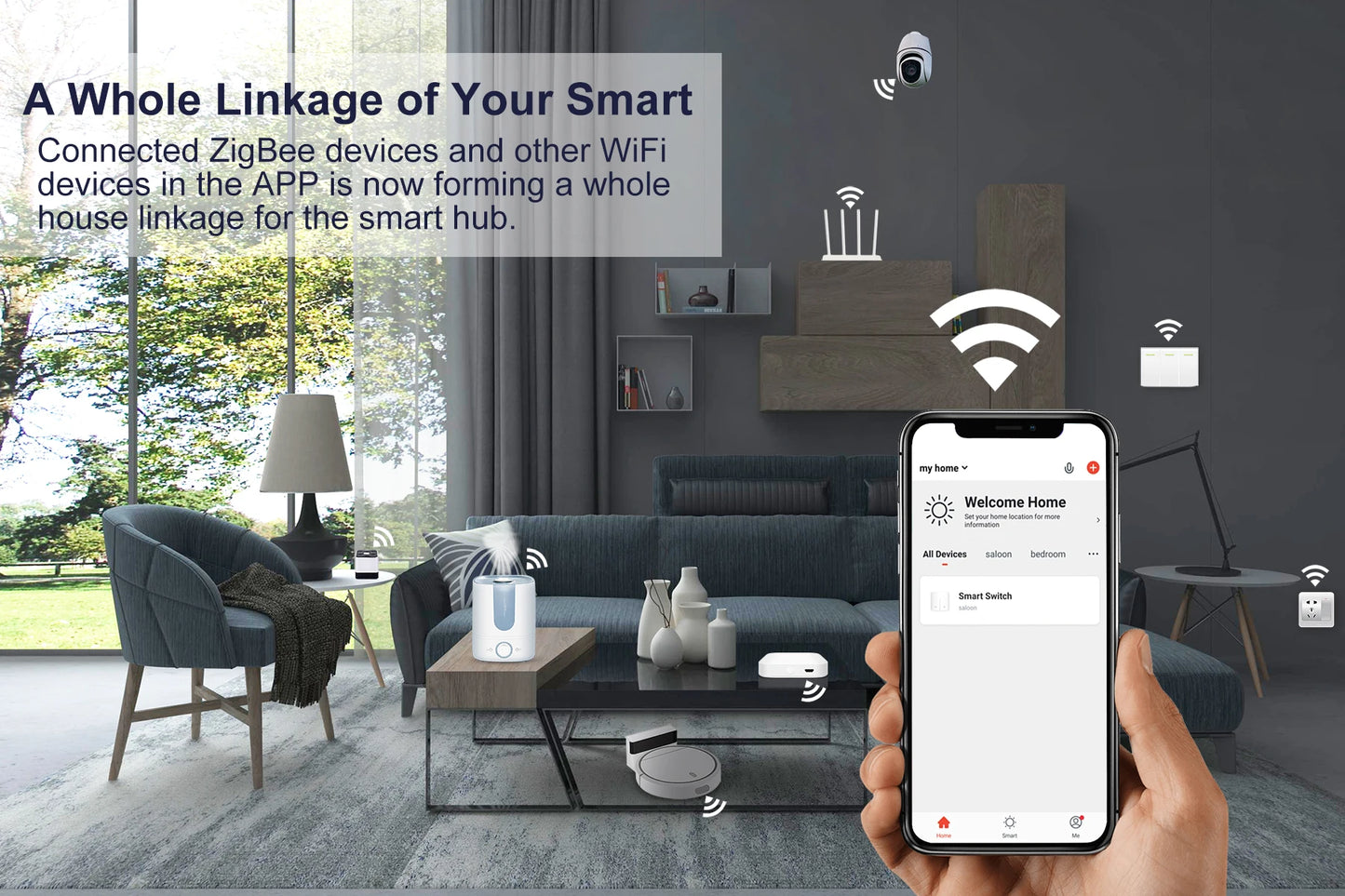 Tuya ZigBee 3.0 Smart Hub, Wireless/Wired Gateway Bridge for App Voice Remote Control, Works with Alexa Google Home Assistant