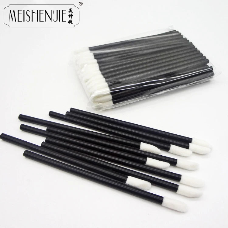 50 Pcs Disposable Lip Brush Eyelash Makeups Brushes Lash Extension Mascara Applicator Lipstick Wands Set Cosmetic Make up Tools