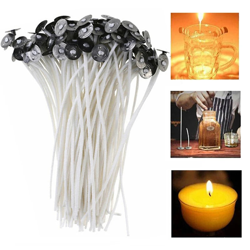 20PCS Pre-waxed Cotton Candle Wicks for DIY Making 9/12/15/17/20cm