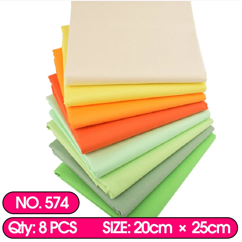 Teramila 8/32/50PCS Classic Solid Cotton Fat Quarter Fabric