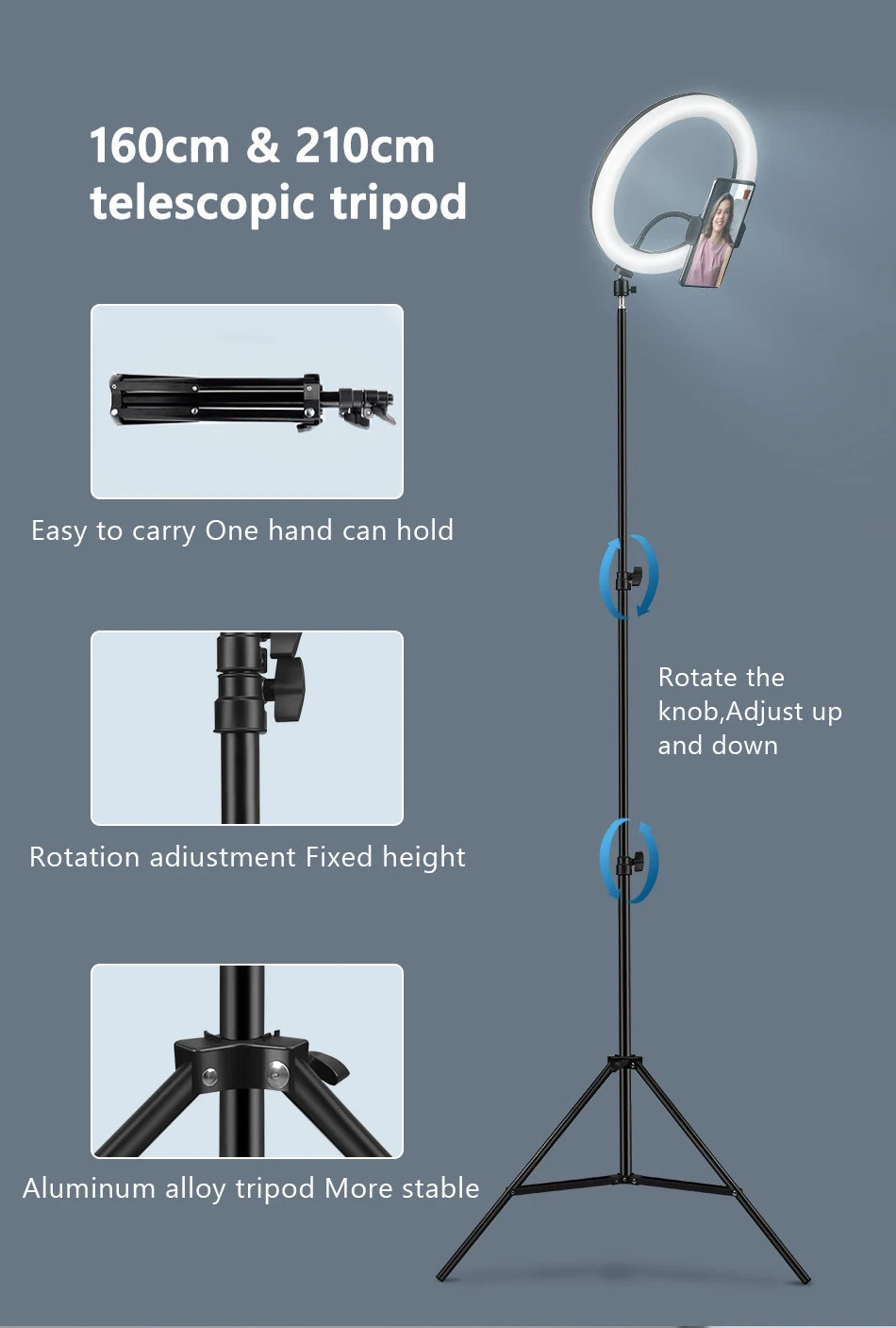 Youtube Shooting Vlog Selfie Ring Light LED Camera Lamp