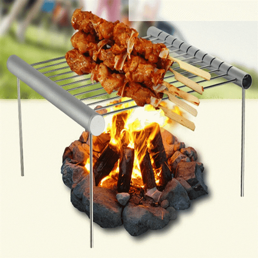Mini Pocket BBQ Grill Portable Stainless Steel Folding Grill for Outdoor Cooking and Barbecues