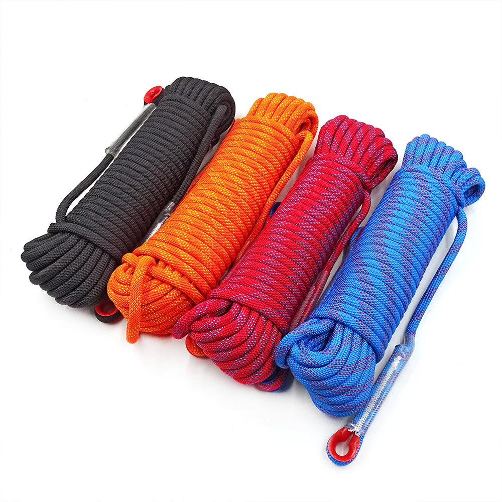 12mm 50m Outdoor Climbing Rope Static Rescue Rope for Mountaineering and Emergency Survival Gear