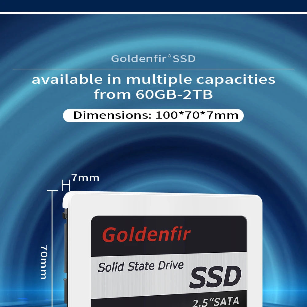 Goldenfir SSD 120GB 250GB 500GB 960GB 2.5 Hard Drive Disk Disc Solid State Disks 2.5 " Internal