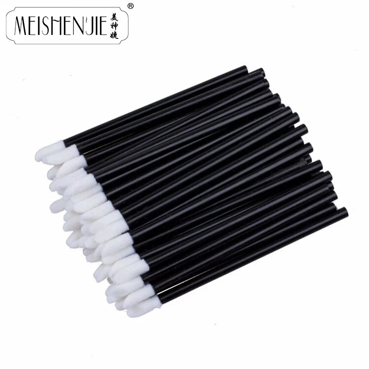 50 Pcs Disposable Lip Brush Eyelash Makeups Brushes Lash Extension Mascara Applicator Lipstick Wands Set Cosmetic Make up Tools