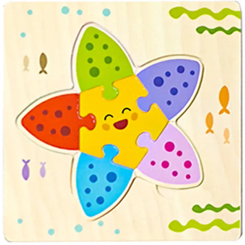 Baby Wooden 3D Puzzles Tangram Shapes For Learning Fun