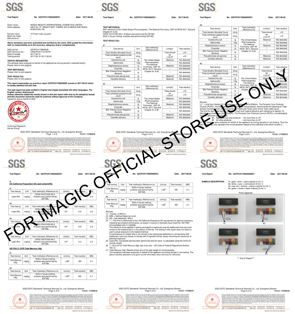 IMAGIC 12 Colors Flash Tattoo Face and Body Paint Set for Halloween Parties and Fancy Dress Makeup