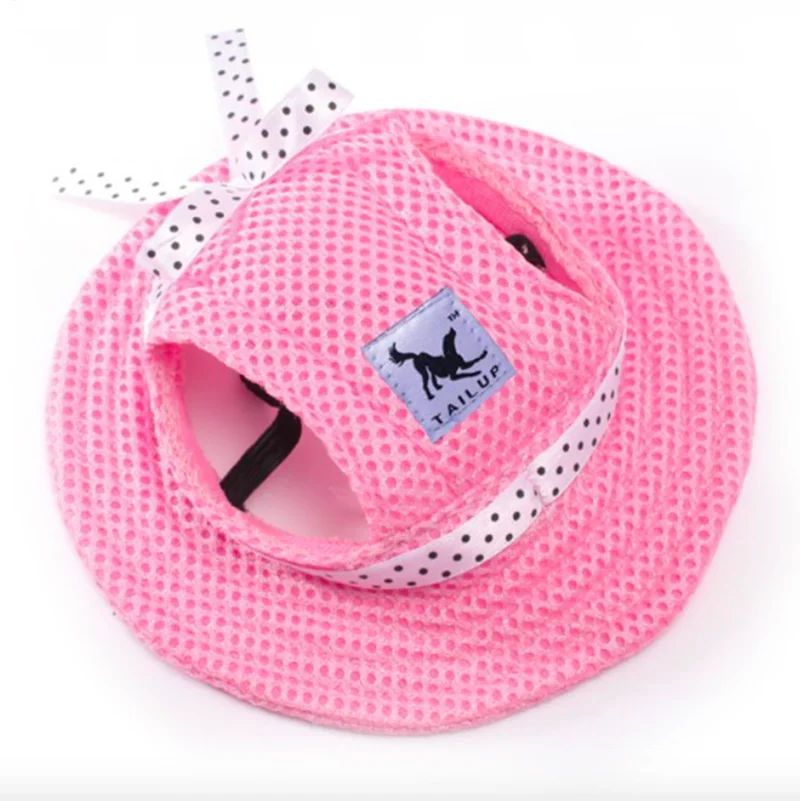 Pet Dog Cat Cap Breathable Sunhat Cloth Mesh Canvas Hat For Small Medium Dogs Cats Caps Pet Products
