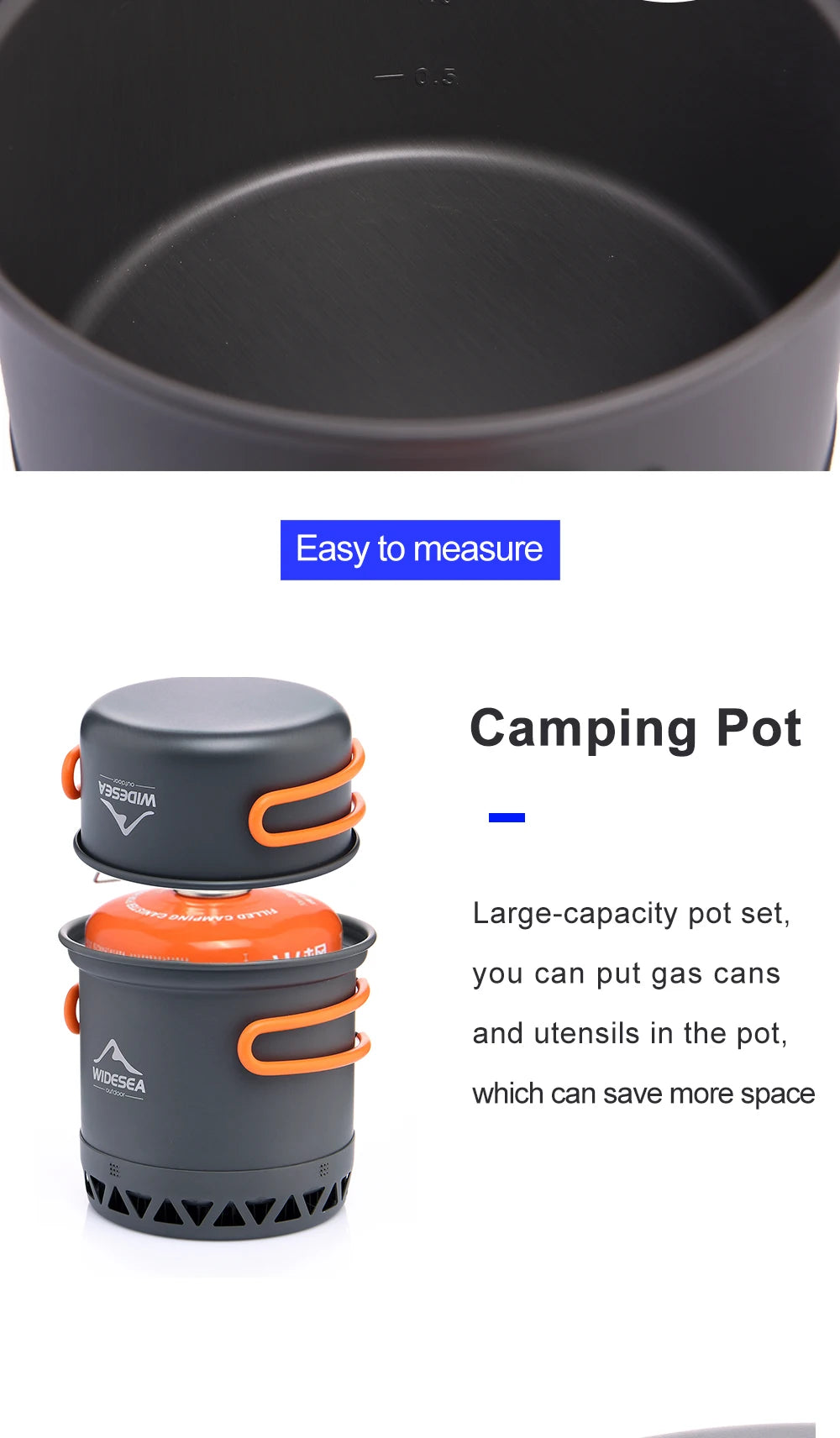 Outdoor Cookware Set – 1.3L/2.3L Camping Pot, Kettle & Tableware for Travel Cooking