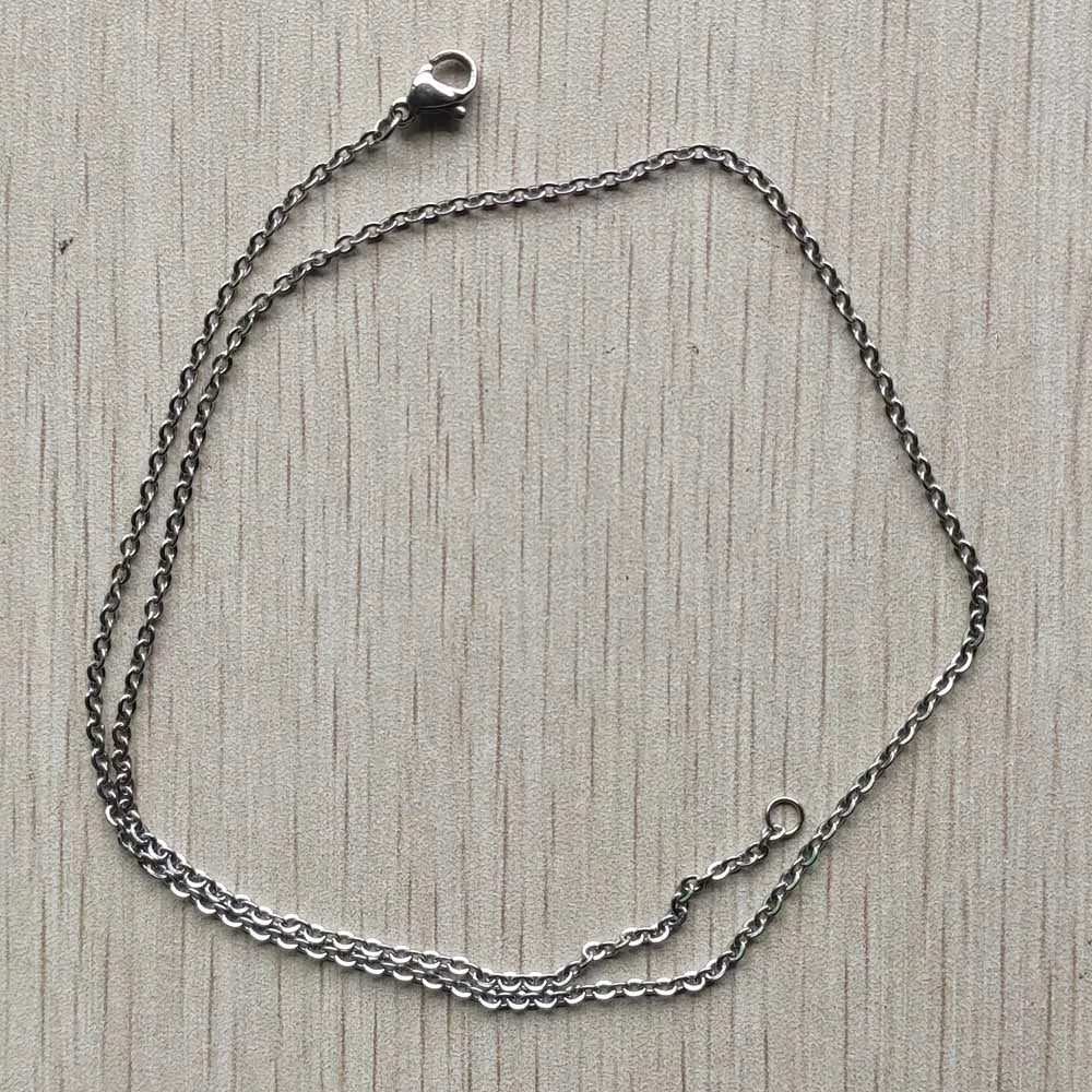 Stainless Steel Chain Necklaces 2mm 1.5mm 45cm 50cm 60cm with Lobster Clasp for Pendants Jewelry Making Bulk Pack of 100