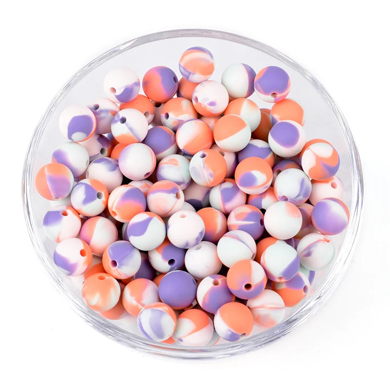 LOFCA 15mm Silicone Loose Beads 20pcs Safe Teether For Infants