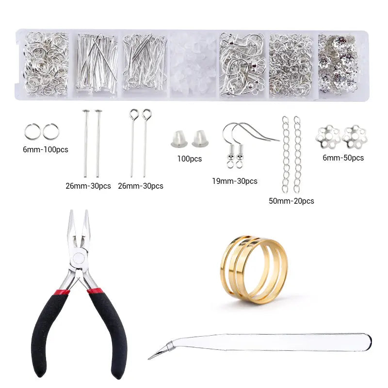 Jewelry Making Supplies Kit with Tools, Copper Wires and Findings